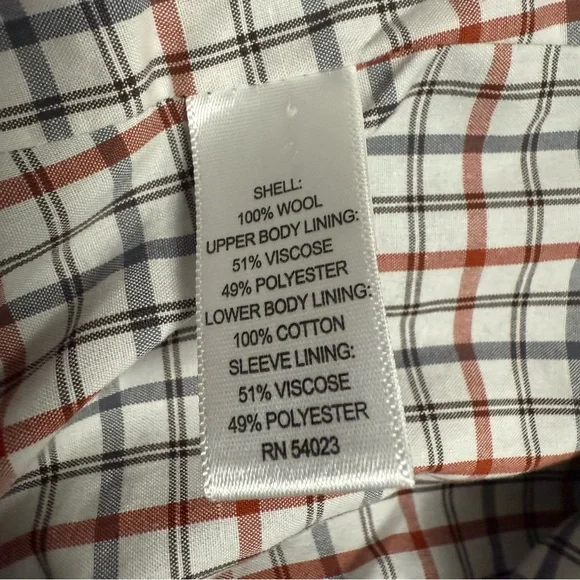 Banana Republic Herringbone wool brown blazer jacket 42 R tailored fit - Picture 11 of 13